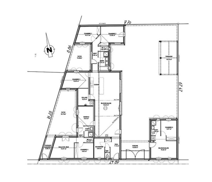 plan maison moderne Charente