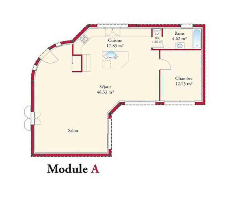 Plan-de-maison-en-V-Charente