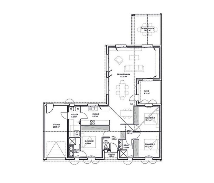 plan de maison Ile de ré Charente Maritime