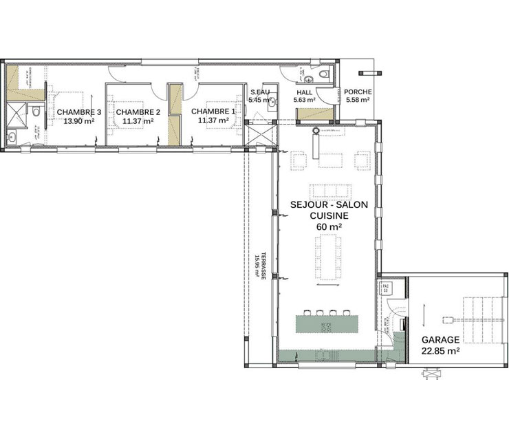 Plan maison moderne Aleria