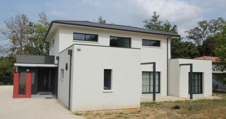 maison contemporaine et cubique