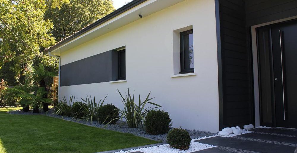 villa design avec garage entrée