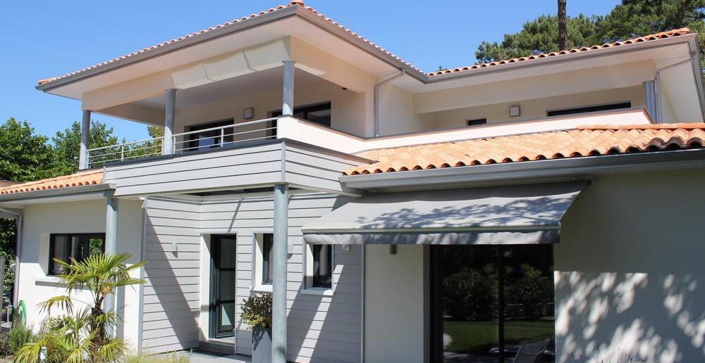 villa contemporaine et solaire