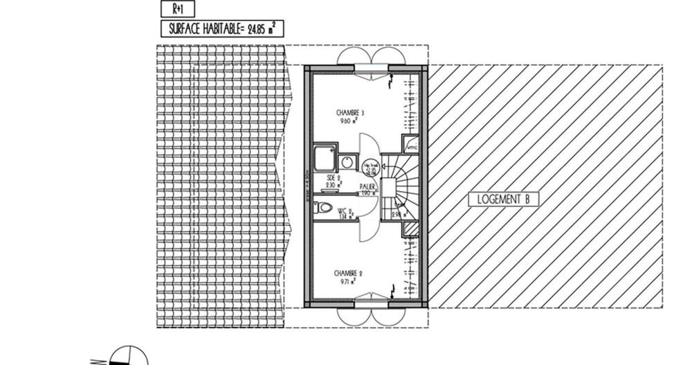 Plan-Maison-Lande-traditionnelle-logt-A-etage