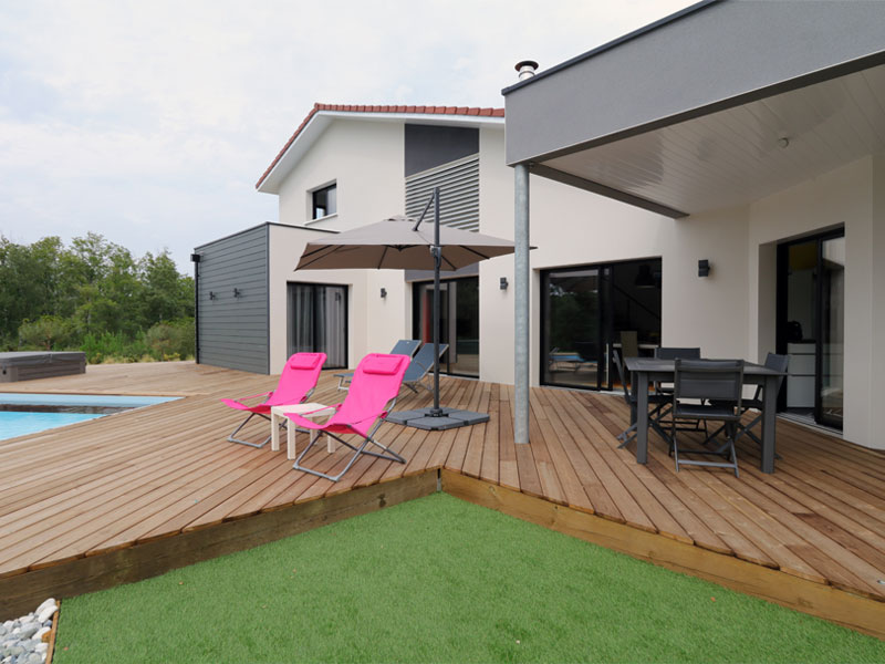 maison landaise avec terrasse