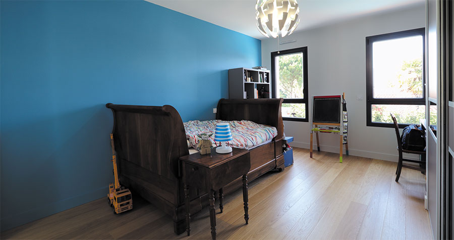 chambre bleue pour enfant