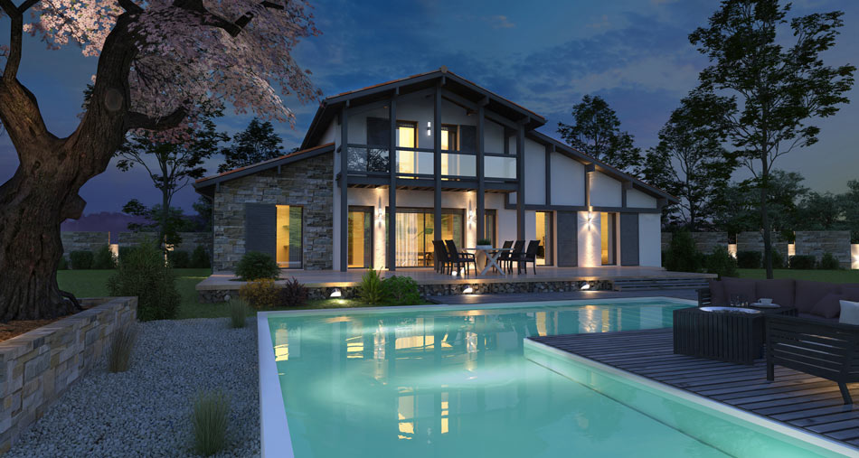 grande-maison-basque-jardin-terrasse-nuit