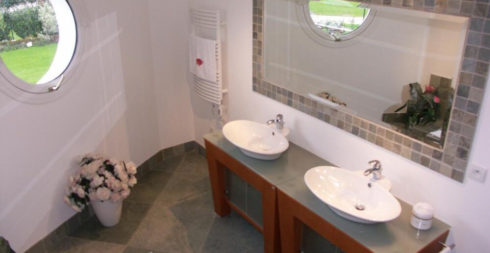 villa moderne océane salle de bain double vasques