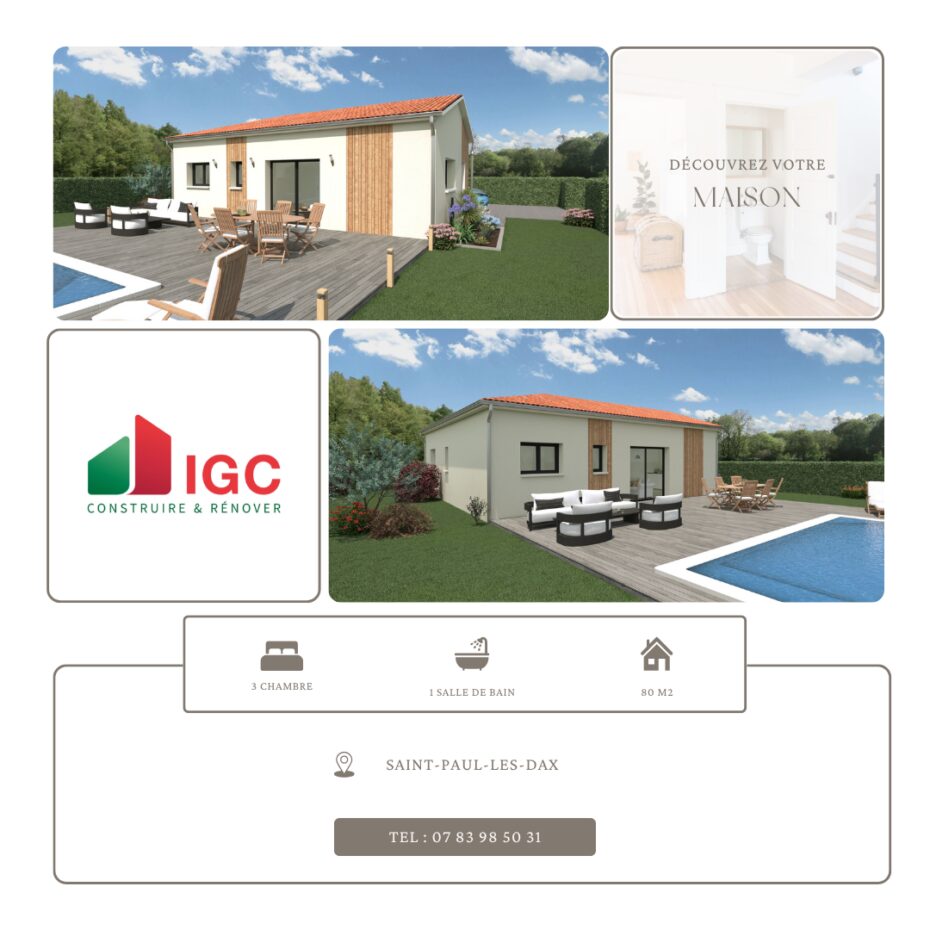 Maison avec terrain Saint-paul-lès-dax  (Landes 40)