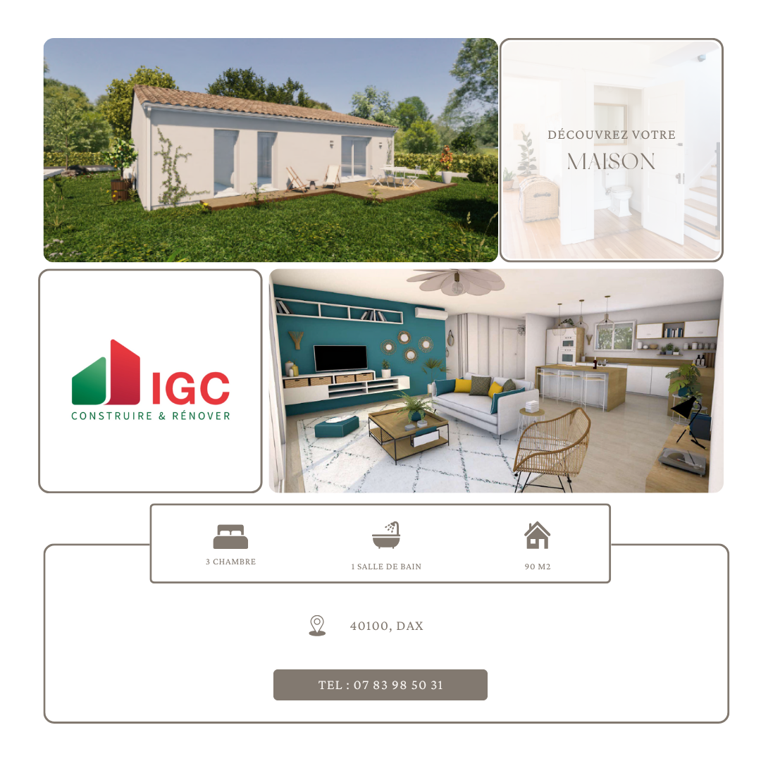 Maison + terrain Seyresse  (Landes 40)