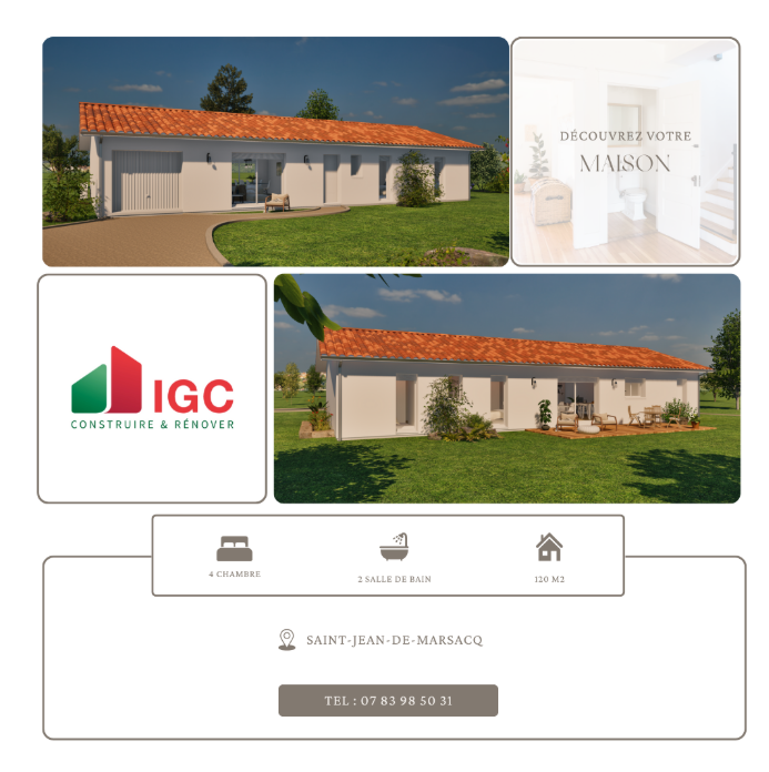 Maison avec terrain Saint-jean-de-marsacq  (Landes 40)