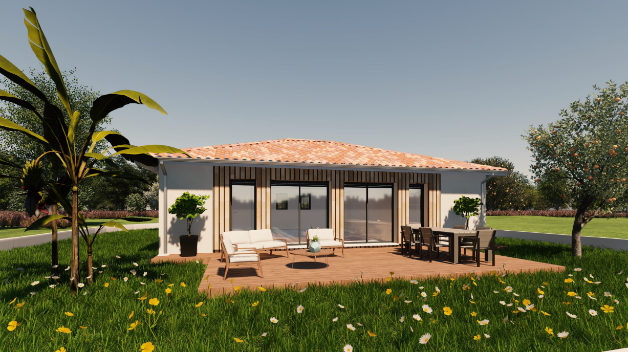 Maison + terrain Onesse-et-laharie  (Landes 40)