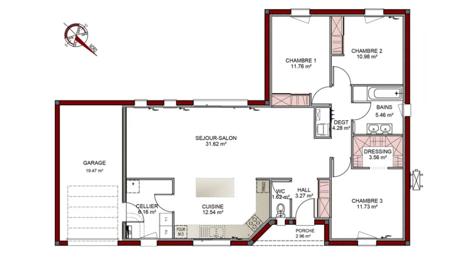 Maison avec terrain L'isle-jourdain  (Gers 32)