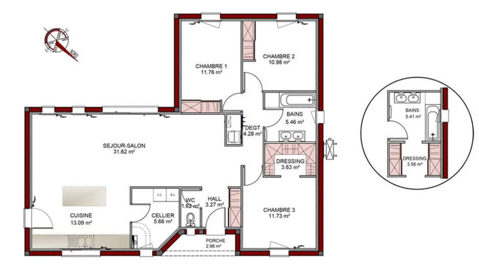 Maison avec terrain Saubrigues  (Landes 40)