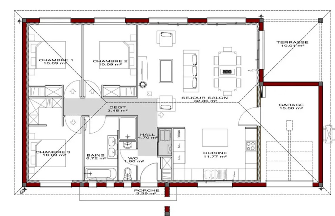 Maison avec terrain Montguyon  (Charente-Maritime 17)