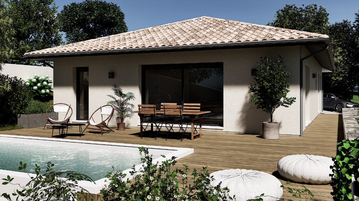 Maison + terrain Lugos  (Gironde 33)